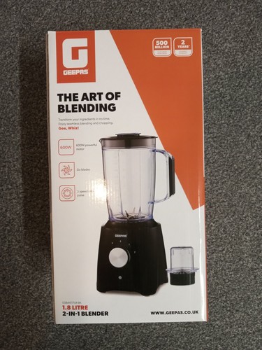 Geepas blender 1 8l jug - 2-in-1, 1.8l